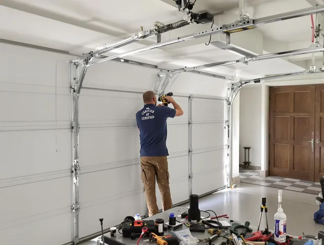 West Palm Beach Garage Door Repair certified technician performing precision garage door repair in West Palm Beach
